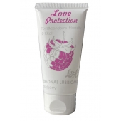 Лубрикант на водной основе с ароматом малины Love Protection Raspberry - 50 мл. - Lola Games - купить с доставкой в Северске