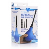 Анальный душ с 3 насадками Premium One-way Valve Anal Douche Set - XR Brands - купить с доставкой в Северске