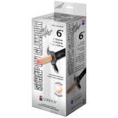 Пояс-трусики с насадкой Glamour Silver - 15,5 см. - LOVETOY (А-Полимер) - купить с доставкой в Северске