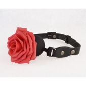 Черный кляп-шар с розой - Sitabella - купить с доставкой в Северске