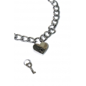 Серебристый ошейник Embrace с ключиком - Lola Games - купить с доставкой в Северске