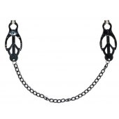 Зажимы на соски Darkside с цепочкой - Lola Games - купить с доставкой в Северске