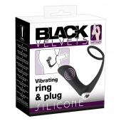 Черное эрекционное кольцо с анальной вибропробкой Vibrating Ring   Plug - Orion - в Северске купить с доставкой