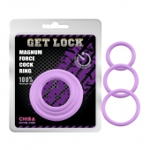Набор из 3 сиреневых эрекционных колец Magnum Force Cock Ring - Chisa - в Северске купить с доставкой