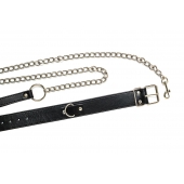 Черный ошейник с поводком Wild - Lola Games - купить с доставкой в Северске