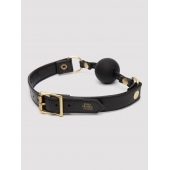 Черный кляп-шар Bound to You Faux Leather Ball Gag - Fifty Shades of Grey - купить с доставкой в Северске