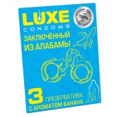 Презервативы  Заключенный из Алабамы  с ароматом банана - 3 шт. - Luxe - купить с доставкой в Северске