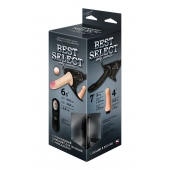 Черный женский пояс BEST SELECT с 3 насадками и вибрацией - LOVETOY (А-Полимер) - купить с доставкой в Северске