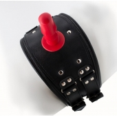 Черный пояс на бедро  Люкс  с телесной насадкой - LOVETOY (А-Полимер) - купить с доставкой в Северске