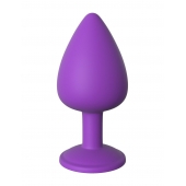 Фиолетовая анальная пробка со стразом Her Little Gem Large Plug - 9,5 см. - Pipedream - купить с доставкой в Северске