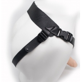 Пустотелый фаллопротез-реалистик на ремешках с заклепками - 17 см. - LOVETOY (А-Полимер) - купить с доставкой в Северске