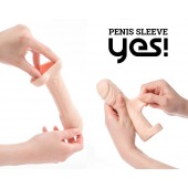 Телесная насадка-удлинитель со вставкой размера L - 16 см. - Sitabella - в Северске купить с доставкой