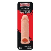 Телесная насадка EXTENDER WITH BALL STRAP 5.5 - 14 см. - Dream Toys - в Северске купить с доставкой