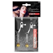 Оригинальные зажимы на соски с желтыми шариками - Notabu - купить с доставкой в Северске