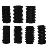 Набор из 7 черных насадок PENIS SLEEVES SET - Dream Toys - в Северске купить с доставкой