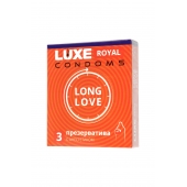 Презервативы с продлевающим эффектом LUXE Royal Long Love - 3 шт. - Luxe - купить с доставкой в Северске
