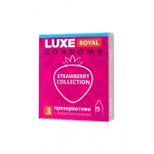 Презервативы с ароматом клубники LUXE Royal Strawberry Collection - 3 шт. - Luxe - купить с доставкой в Северске