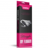 Серебристая плетка Struggle My Flogger с черной ручкой - 45 см. - Lovetoy - купить с доставкой в Северске