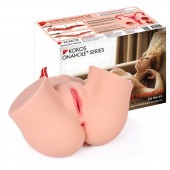 Телесный мастурбатор-полуторс ONAHOLE 01 с двумя любовными отверстиями - KOKOS - в Северске купить с доставкой