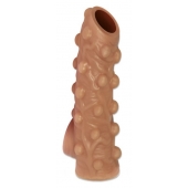 Телесная насадка с бугорками и открытой головкой Nude Sleeve M - 12 см. - KOKOS - в Северске купить с доставкой