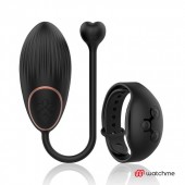 Черное виброяйцо с пультом-часами Anne s Desire Vibro Egg Wireless Watchme - DreamLove