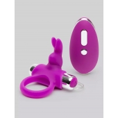 Лиловое виброкольцо с пультом ДУ Remote Control Cock Ring - Happy Rabbit - в Северске купить с доставкой