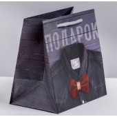 Ламинированный квадратный пакет «Мужской стиль» - 14 х 14 х 9 см. - Сима-Ленд - купить с доставкой в Северске