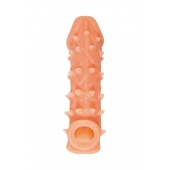 Телесная закрытая насадка с пупырышками Cock Sleeve Size L - 17,6 см. - KOKOS - в Северске купить с доставкой