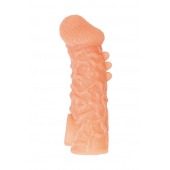 Телесная закрытая насадка с шершавой головкой Cock Sleeve Size M - 15,6 см. - KOKOS - в Северске купить с доставкой