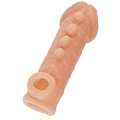 Телесная закрытая насадка с шишечками Cock Sleeve Size S - 13,8 см. - KOKOS - в Северске купить с доставкой