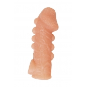 Телесная закрытая насадка с шишечками Cock Sleeve Size L - 17,6 см. - KOKOS - в Северске купить с доставкой