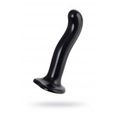 Черный стимулятор для пар P G-Spot Dildo Size M - 18 см. - Strap-on-me - в Северске купить с доставкой