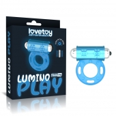 Голубое, светящееся в темноте эрекционное виброкольцо Lumino Play Vibrating Penis Ring - Lovetoy - в Северске купить с доставкой