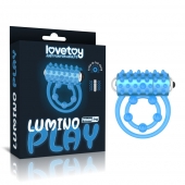 Голубое, светящееся в темноте виброкольцо Lumino Play Vibrating Penis Ring - Lovetoy - в Северске купить с доставкой