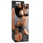 Мастурбатор-вагина цвета карамели Julieta с вибрацией - Blush Novelties - в Северске купить с доставкой