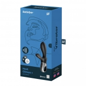 Черный анальный вибратор Heat Climax+ с функцией нагрева - 20,6 см. - Satisfyer - в Северске купить с доставкой