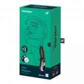 Черный анальный вибратор Hot Passion с функцией нагрева - Satisfyer - в Северске купить с доставкой