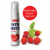 Гель-смазка Tutti-frutti с земляничным вкусом - 30 гр. - Биоритм - купить с доставкой в Северске