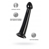 Черный фаллоимитатор Jelly Dildo M - 18 см. - Toyfa Basic
