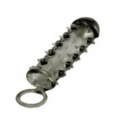 Дымчатая стимулирующая насадка с закрытой головкой SAMURAI PENIS SLEEVE BLACK - 14,5 см. - NMC - в Северске купить с доставкой