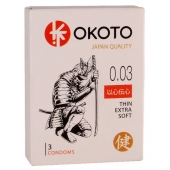 Тонкие презервативы OKOTO Thin Extra Soft - 3 шт. - Sitabella - купить с доставкой в Северске