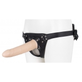 Пустотелый страпон Harness CLASSIC с бандажом - 19,5 см. - LOVETOY (А-Полимер) - купить с доставкой в Северске