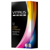 Цветные ароматизированные презервативы VITALIS PREMIUM color   flavor - 12 шт. - Vitalis - купить с доставкой в Северске
