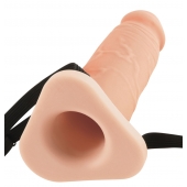 Телесный реалистичный фаллоимитатор с полостью Silicone Hollow Extension - 20 см. - Pipedream - купить с доставкой в Северске
