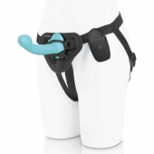 Голубая изогнутая насадка 6in Remote Control Ripple P-Spot G-Spot на черных трусиках - 16 см. - Pegasus - купить с доставкой в Северске