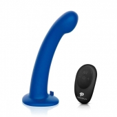 Синяя насадка Remote Control P-Spot G-Spot с черными трусиками - 20 см. - Pegasus - купить с доставкой в Северске