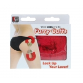 Металлические наручники с красной меховой опушкой METAL HANDCUFF WITH PLUSH RED - Dream Toys - купить с доставкой в Северске