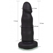 Черная реалистичная насадка-фаллоимитатор с головкой - 13 см. - LOVETOY (А-Полимер) - купить с доставкой в Северске