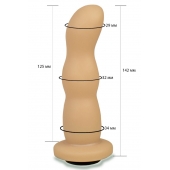 Телесная рельефная насадка Harness - 14,2 см. - LOVETOY (А-Полимер) - купить с доставкой в Северске