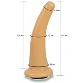 Телесная гладкая насадка Harness - 13,3 см. - LOVETOY (А-Полимер) - купить с доставкой в Северске